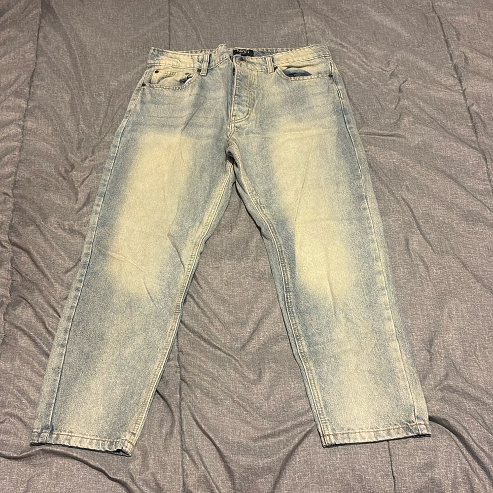 Tapered Stained Jeans